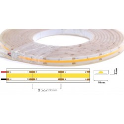 Tira LED 230V monocolor 16W/mt COB IP67 10x4mm corte cada 100mm, Venta por metros, desde 10,9€/mt
